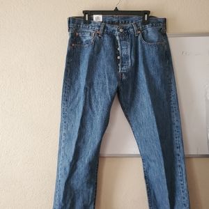 Levis 501 Original Fit Jeans Straight Leg Button F